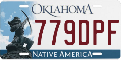 OK license plate 779DPF