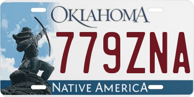 OK license plate 779ZNA