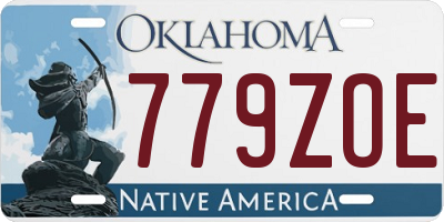 OK license plate 779ZOE