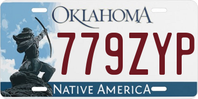 OK license plate 779ZYP