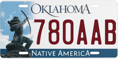 OK license plate 780AAB