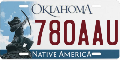 OK license plate 780AAU