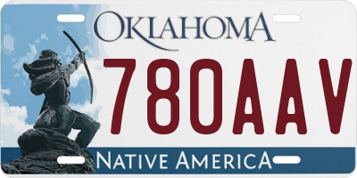 OK license plate 780AAV