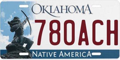 OK license plate 780ACH