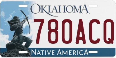 OK license plate 780ACQ