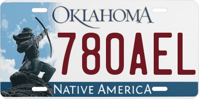 OK license plate 780AEL