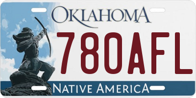 OK license plate 780AFL