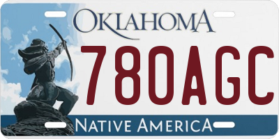 OK license plate 780AGC