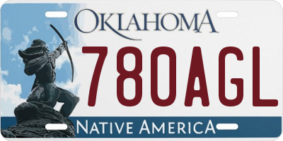 OK license plate 780AGL