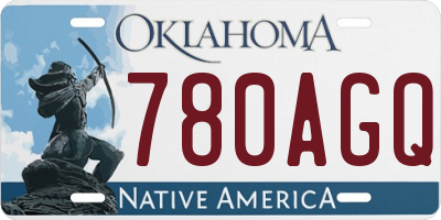 OK license plate 780AGQ