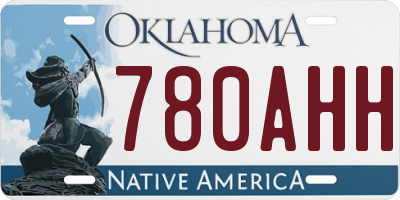 OK license plate 780AHH