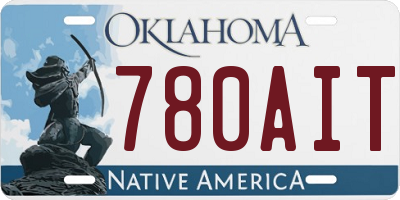 OK license plate 780AIT