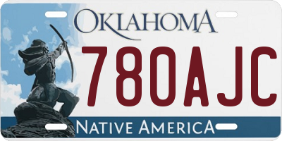 OK license plate 780AJC