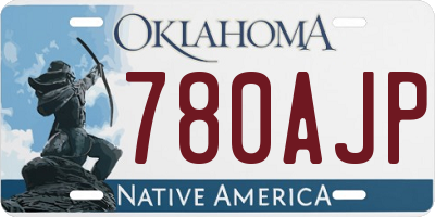 OK license plate 780AJP