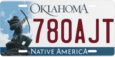 OK license plate 780AJT