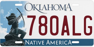 OK license plate 780ALG