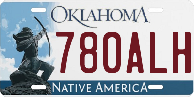 OK license plate 780ALH