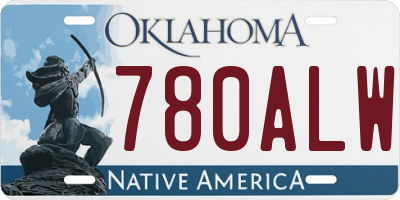 OK license plate 780ALW