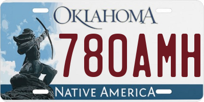 OK license plate 780AMH