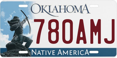 OK license plate 780AMJ