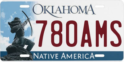 OK license plate 780AMS