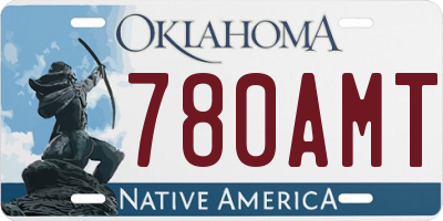 OK license plate 780AMT