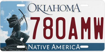 OK license plate 780AMW