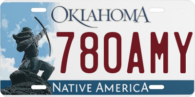 OK license plate 780AMY