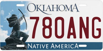 OK license plate 780ANG