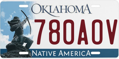 OK license plate 780AOV