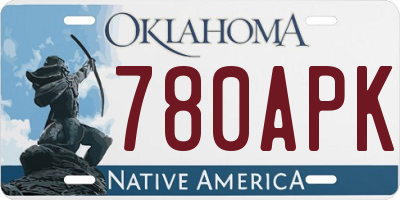 OK license plate 780APK