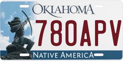 OK license plate 780APV