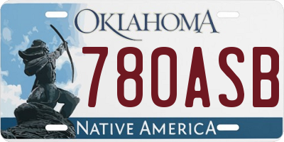 OK license plate 780ASB