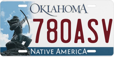 OK license plate 780ASV