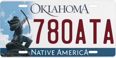 OK license plate 780ATA