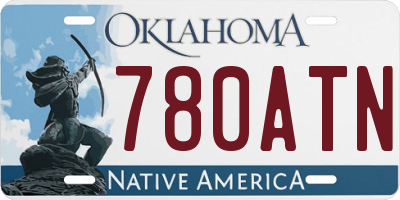 OK license plate 780ATN
