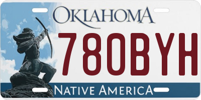 OK license plate 780BYH