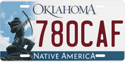 OK license plate 780CAF