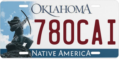 OK license plate 780CAI