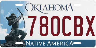 OK license plate 780CBX