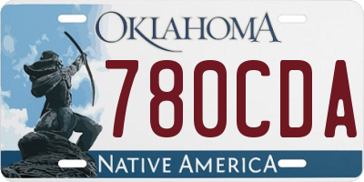 OK license plate 780CDA