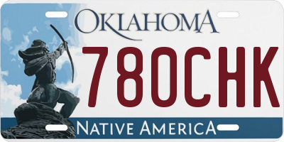 OK license plate 780CHK