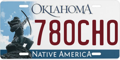 OK license plate 780CHO