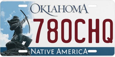 OK license plate 780CHQ