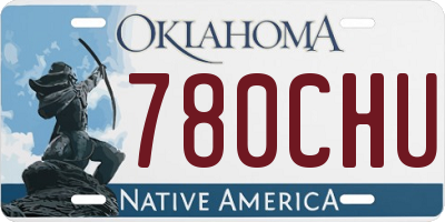 OK license plate 780CHU