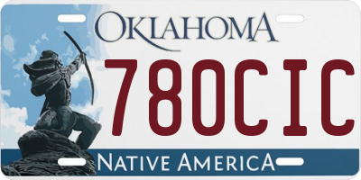 OK license plate 780CIC