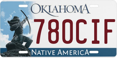 OK license plate 780CIF