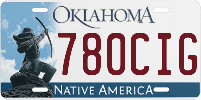OK license plate 780CIG