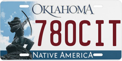 OK license plate 780CIT
