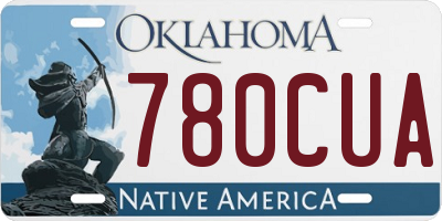OK license plate 780CUA